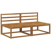 vidaXL Mittelsofa 2-tlg. Akazie beige