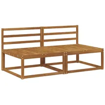 vidaXL Mittelsofa 2-tlg. Akazie beige