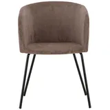 Livetastic Stuhl, Braun, Schwarz, Metall, Textil, 55x78x55 cm, Esszimmer, Stühle, Esszimmerstühle, Vierfußstühle
