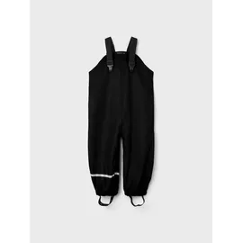 NAME IT Regenhose NAME IT "NKNDRY für Mädchen mit reflektierenden Details", Mädchen, Gr. 110, N-Gr, schwarz, Web, Obermaterial: 100% Polyester, unifarben, Basic, regular fit knöchellang, Hosen Regenhose, unifarben, basic, regular fit, Kunstfaser, Web