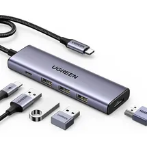 UGREEN Revodok 5-in-1 USB-C Hub mit 3x USB-A 3.0 A+pd