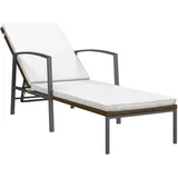 vidaXL Gartenliege 195 x 60 x 95 cm braun