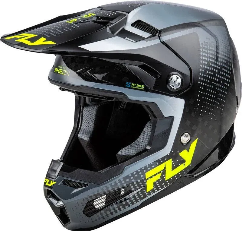 Fly Racing Formula S Carbon Protocol Helm Schwarz Carbongrauhi Vis - L