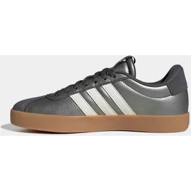 adidas Vl COURT 3.0 Damen, Gr. 40,5, iron metallic, core weiß, grau five, Leder, Synthetik, Schuhe, Sneaker