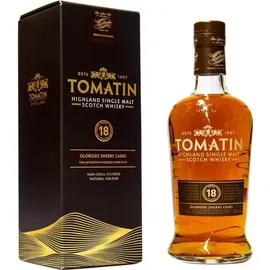 Tomatin 18 Years Old Oloroso Sherry Casks  Highland Single Malt Scotch 46% vol 0,7 l Geschenkbox