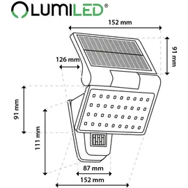 OEM Außenleuchte Kunststoff 11,1 cm mit Bewegungsmelder schwarz