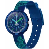 Flik Flak Cyberozaurus 32 mm Kunststoffgehäuse Blau Silikonarmband Blau