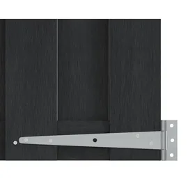 vidaXL Gartentor 100 x 150 cm WPC und Aluminium Schwarz