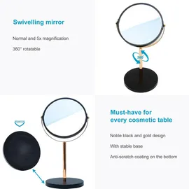 Intirilife Schminkspiegel Schwarz | Gr.: onesize