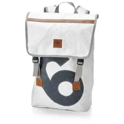 360° Taschen Landgang Rucksack weiß / Zahl grau