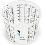 Benbow Profi-Messbecher ohne Deckel 50x 680ml mit vielfältiger Skalierung - Becher mit Skala, Lackmischbecher, Meßbecher, Lackbecher