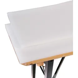 TexDeko 2er-Set Bierbank-Auflage Schaumstoffpolster 220x25x2cm | Mittelhart RG23 Bequeme Auflage für Bierzeltgarnitur Hussen | Sitzpolsterung