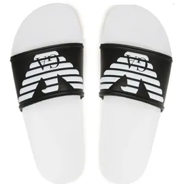 Emporio Armani Beachwear Herren Slip-on Flip-Flops weiß 43 (UK 9)