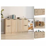 vidaXL Sideboards 3 Stk. Sonoma-Eiche Holzwerkstoff