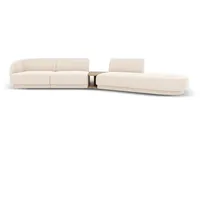 Micadoni Sofa Miley, modular 4-Sitzer mit 1 Armlehne beige