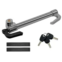 Relaxdays Universal Lenkradschloss Schwarz / Silber 81 cm