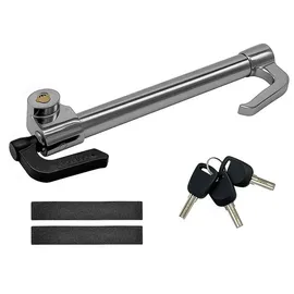 Relaxdays Universal Lenkradschloss Schwarz / Silber 81 cm