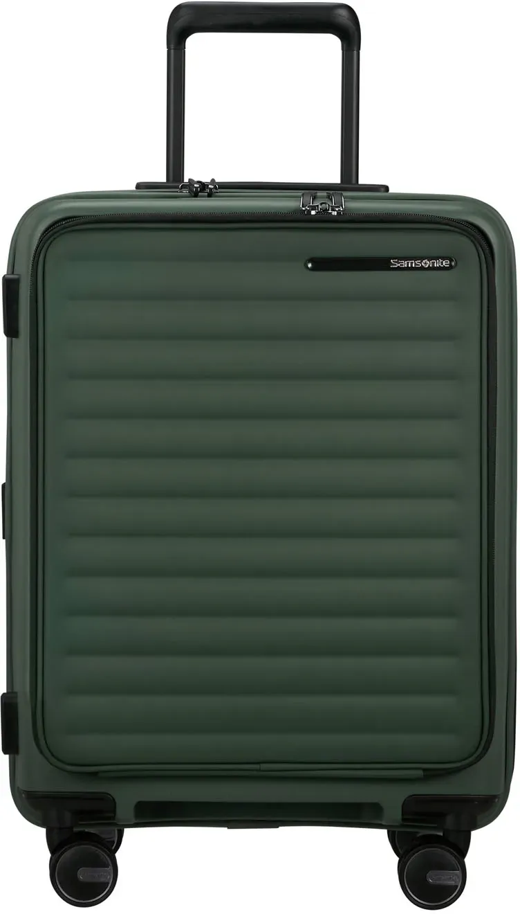 Samsonite Restackd EASY ACCESS Trolley mit 4 Rollen erweiterbar 55cm + GRATIS HOTELGUTSCHEIN Sage