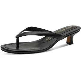 Marco Tozzi Damen Pantolette Leder weiches Feel Me Fußbett Lederweiches Innenfutter Queensize, schwarz (Black), 40 EU - 40 EU