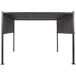 Garten-Pergola Mit LED-Beleuchtung 310 x 310 cm Dunkelgrau PARGA