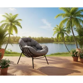 Lesli-Living Lesli Living Relaxsessel Cozy Stone 70 x 80 x 90 cm anthrazit/light-grey