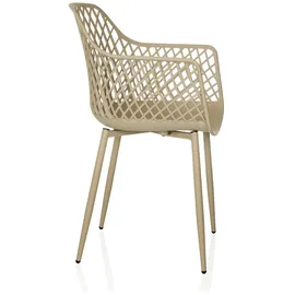 hjh living BEGIO L Gartenstuhl 59 x 59 x 108 cm beige