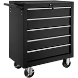 Tectake tectake® Werkzeugwagen Rollen Ø 100 mm - Schwarz Metall, 33x79x69 cm, Freizeit, Heimwerken, Werkzeugaufbewahrung