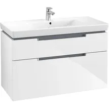 Villeroy & Boch Waschtischunterschrank 2 Auszüge 98,7 x 59 x 44,9 cm Weiß