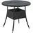 Juskys Yoro Polyrattan Gartentisch rund Ø 80 cm Schwarz