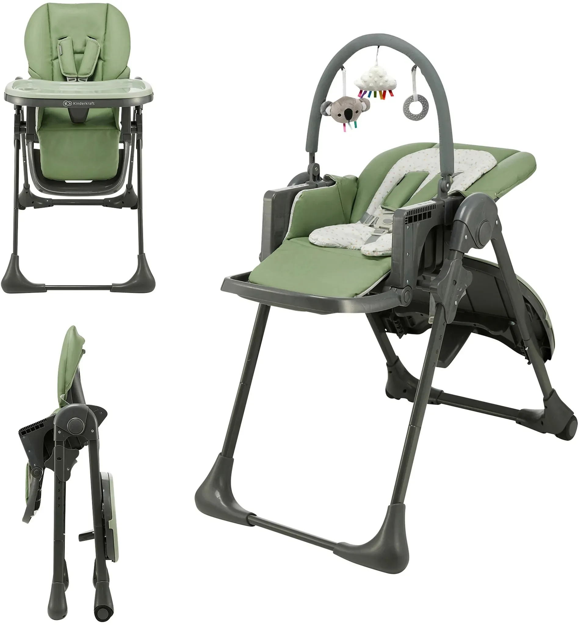 Kinderkraft Hochstuhl TUMMIE 2in1, grau