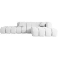 altdecor Ecksofa, Ottomane rechts, OLEA-L2 - 289x176x71 cm Weiß