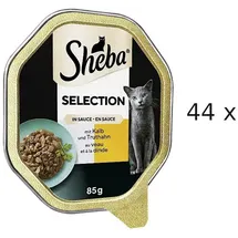 Sheba Selection in Sauce mit Kalb und Truthahn 44 x 85 g