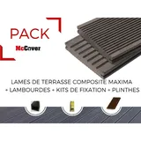 Maxima Wpc Terrassendielen Zubehör-set 1m2 - 3 Farben, Rotbraun - 22x140x3600mm