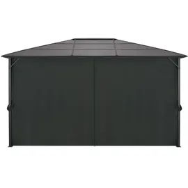 vidaXL Gartenpavillon 3 x 4 m inkl. Seitenteile schwarz