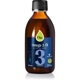 Olini Omega-3 Öl 250 ml - Kaltgepresst Unraffiniert Ungereinigt - Reich an Vitamin D3 - Hochdosiert Omega-3 Fettsäuren mit ALA, EPA, DHA - Himbeer Geschmack für Kinder - Vegan - Direkt vom Hersteller