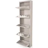 Schuhschrank SPINDER DESIGN, grau (silky taupe), B:50cm H:169cm T:15cm, Metall, Schränke, Metall, Breite 50 cm