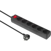 MicroConnect Steckdosenleiste 5 m Schwarz 6 St.