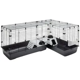 Dark Kleintierkäfig Cubix Corner 148 x 50 x 63,5 cm schwarz