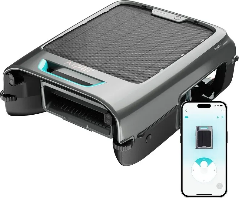 [Neuheit!] Aiper Surfer S2 Solar-Poolsauger mit App-Unterstützung, 24/7-Oberflächenreinigung, Solar- & Gleichstrom-Ladung, intelligente Hinderniserkennung, 150-μm-Filter, OTA-Updates