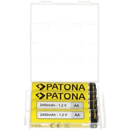 PATONA Mignon AA Akkus - Set mit Ladestation und Akku Batterien Premium Akkubox