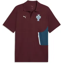 Puma Poloshirt "Portugal PUMATECH Polo Herren", Herren, Gr. M, ruby shimmer ocean tropic rot blau, Obermaterial: 51% Baumwolle, 49% Polyester. Rippe: 100% Baumwolle. Aufgesetzte Tasche: 100% Elastomultiester, clean, regular fit, Shirts