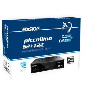 Edision PICCOLLINO S2 | T2/C Full HD Combo Receiver schwarz