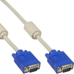 INLINE S-VGA Kabel, 15pol HD Stecker / Stecker, beige, 3m