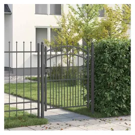 vidaXL Gartentor 150 x 100 cm Grau/Stahl