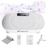 MERACH Vibrationsplatte Trainingsgerät, Angetriebene Vibrationsplattform, (1 tlg), für Ganzkörpertraining, Fettverbrennung und Muskelaufbau und Formung grau|rosa