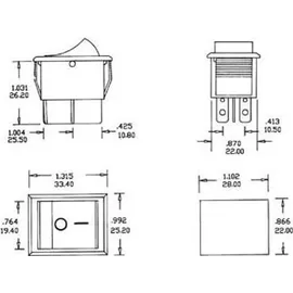 VELLEMAN Wippschalter 10A-250V Dpdt Ein-ein Schwarz