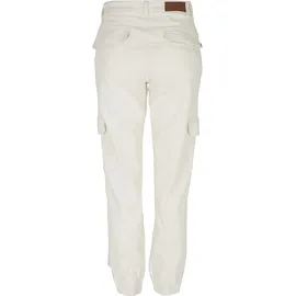 URBAN CLASSICS Organic Stretch Cargo Hochtaillierte Jeans Off White Raw 26