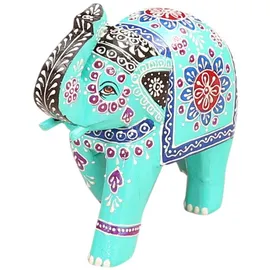 Marrakesch Orient & Mediterran Interior Deko-Elefant Laksha 19 cm Blau