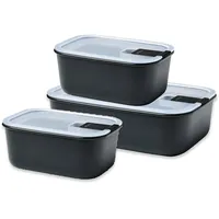 Mepal Frischhaltedosen-Set eckig schwarz 2 x 0,7 l und 1 x 1,5 l