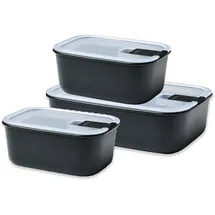 Mepal Frischhaltedosen-Set eckig schwarz 2 x 0,7 l und 1 x 1,5 l